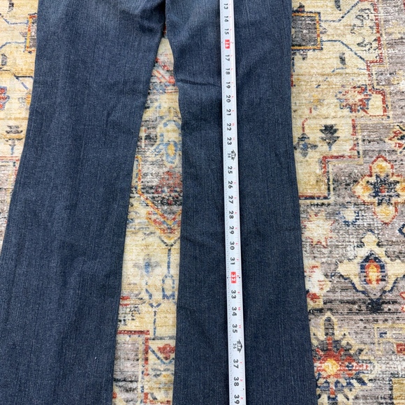 Women's Dark Embroidered Bootcut Jeans - size 30 Y2K - Picture 4 of 5